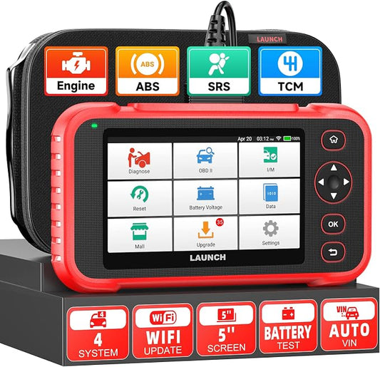 LAUNCH OBD2 Scanner CRP123I V3.0, 2026 Lifetime Free WiFi Update Scan Tool, FCA SGW, CANFD&DoIP, Oil/ABS/SAS/Throttle/Brake/BMS/DPF Service Multi Systems Car Scanner, Battery Test, Auto VIN