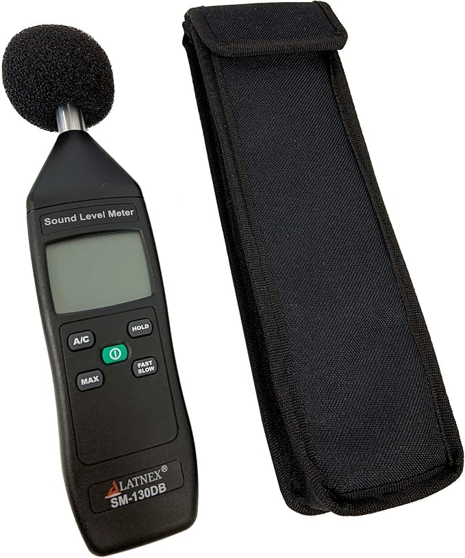 SM-130DB Digital Decibel Meter Reader and Sound Level Meter Type 2 with Calibration Certificate. Measurement Device for Environmental and Mechanical Noise Monitor - Manufacturing, Office, Classroom
