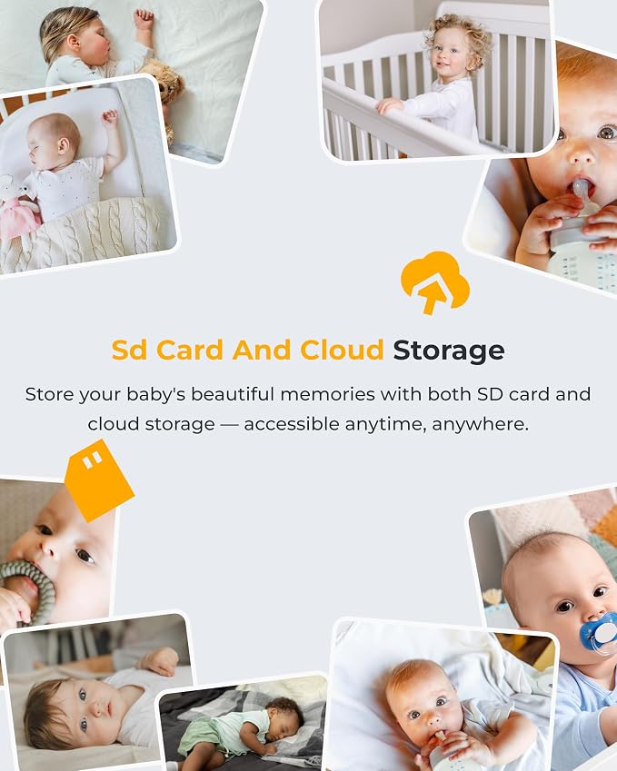 ARENTI Baby Monitor with Camera and Audio, 4MP Video Baby Monitor with 5" Screen, Dual-Band 2.4G/5G WiFi with App, Cry & Motion Detection, Auto Tracking, Temp&Humidity Sensor, Night Vision,2-Way Talk