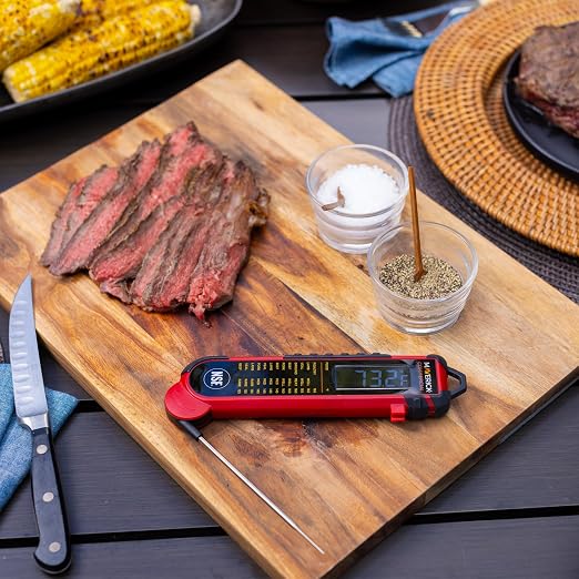 Maverick PT-100 Pro-Temp Commercial Smoker BBQ Probe Meat Thermometer, 5-Inch, Red