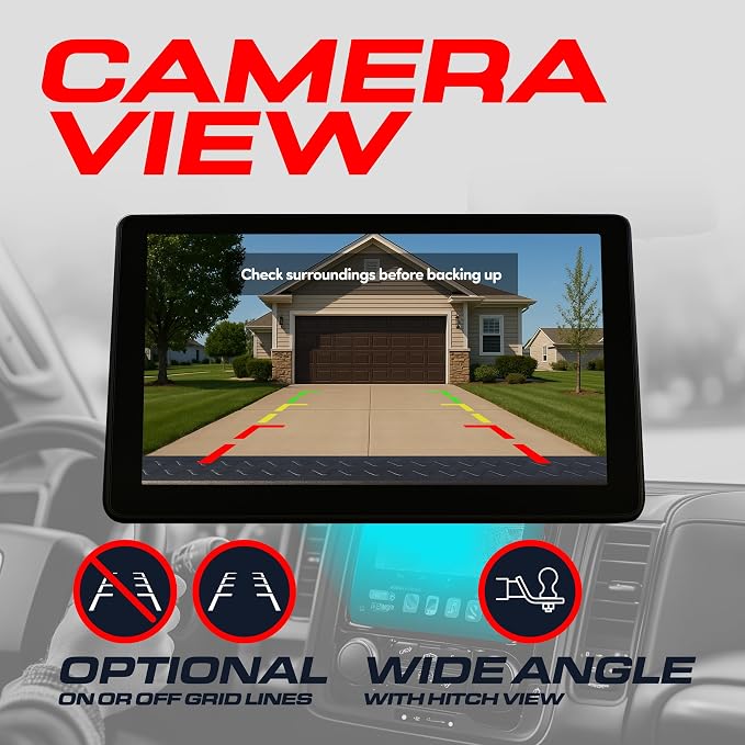 Master Tailgaters Black Cargo Door Van Handle with Backup Camera Replacement for Chevrolet Express/GMC Savana (2010-2023) | IP68 Waterproof | Parking Grid Lines Available | Easy to Install