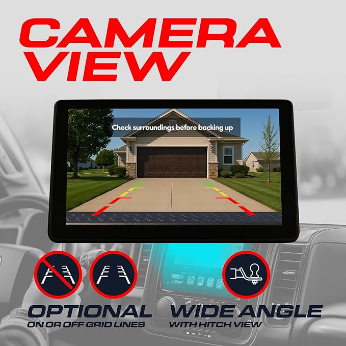 Master Tailgaters Chrome Tailgate Bezel with Backup Camera Replacement for Chevrolet Silverado/GMC Sierra (1999-2006) | IP68 Waterproof | Parking Grid Lines Available | Easy to Install