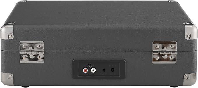 Crosley CR8005F-SG Cruiser Plus Vintage 3-Speed Bluetooth in/Out Suitcase Vinyl Record Player Turntable, Slate