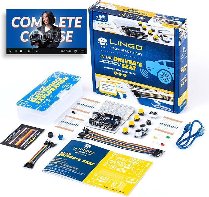 LINGO STEM Coding Kit - Build & Code Your Own Backup Sensor for Car - Learn Coding with Step-by-Step Guides - STEM Projects for Ages 13+ Years for Birthdays & Holidays