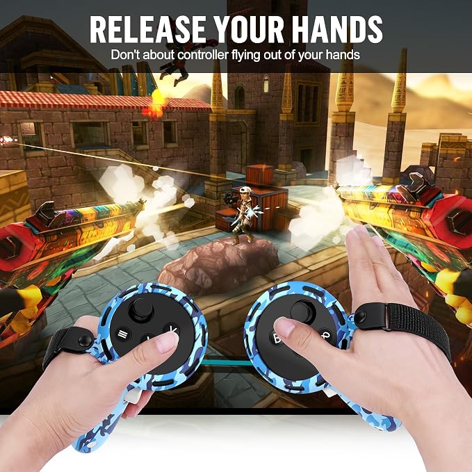 Silicone Cover Set Compatible with Meta/Oculus Quest 3s Accessories, Silicone Face Cover, Controller Grip Cover, Camera Lens Protector, VR Shell Cover, Protective Lens Cover, Not Fit Quest 3