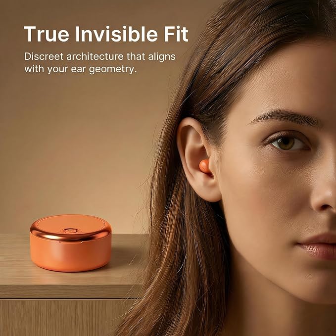Wireless Sleep Earbuds for Side Sleepers, Noise-Reduction in-Ear Headphones with Deep Bass, Miniature Invisible Buds for Small Canals, Stay-in Design for Mobile Devices (Velvety Black)