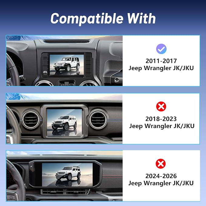 Car Phone Holder for Jeep Wrangler (2011-2016 2017),Magsafe Car Mount Charger,Magnetic Phone Holder,15W Wireless Charging,Dashboard Phone Holder,360° & Hands Free,2015 Wrangler Interior Accessories