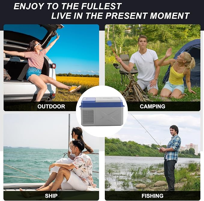 X9 12 Volt Refrigerator,Mini Portable Freezer,10 Quart Electric Cooler,12V Car Fridge,12/24V DC 100-240V AC for Ourdoor, Camping, Travel, Truck,RV, Boat -4℉~68℉
