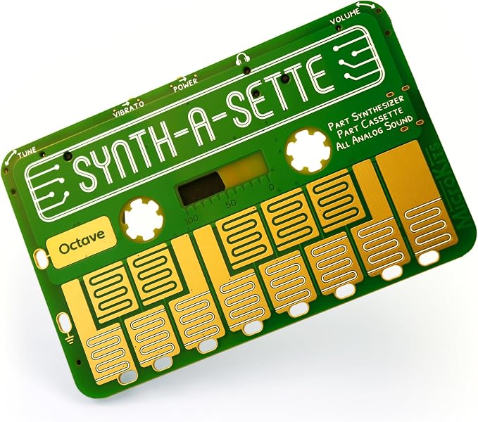 Synth-a-Sette: The Original Cassette Sized Analog Synthesizer. Play Melodies On The Go With This Pocket Synth Or Create Your Own Banana Keyboard Using Conductivity