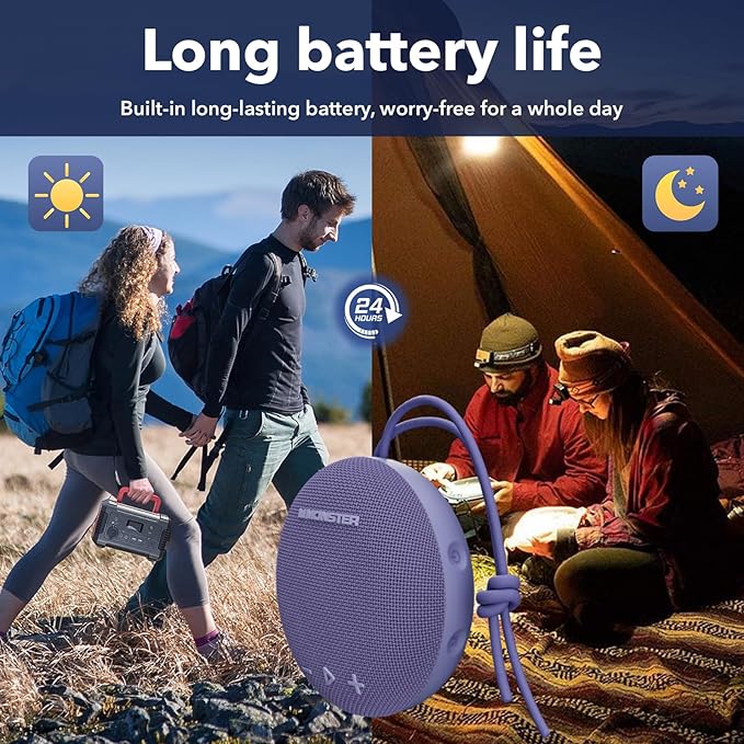35W (peak) Monster Bluetooth Speaker, IPX8 Shower Speaker Waterproof, Bluetooth 5.4 with Loud HD Sound and Robust Bass, Extra Long Playtime Punchy, for Home, Beaches Portable Wireless Outdoor Speakers