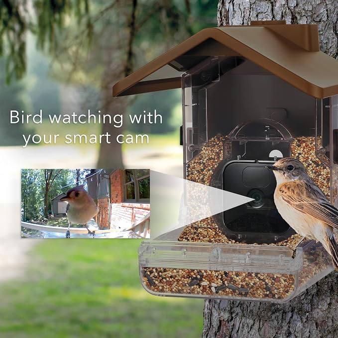 Wasserstein Bundle - Bird Feeder Camera Case & Black Solar Panel (2W 5V) Compatible with Ring Stick Up Cam Battery (Camera NOT Included)