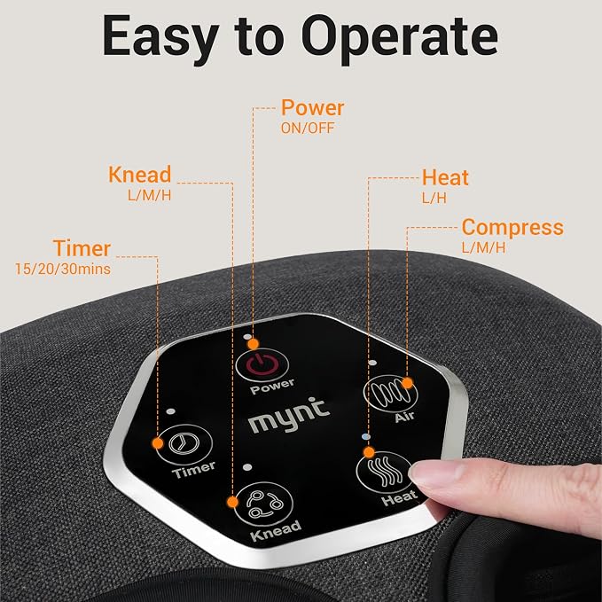 Mynt Shiatsu Foot Massager with Heat, Fathers Day Dad Gifts for Men Husband | [2026 Upgraded] Electric Foot Massage Machine for Plantar Fasciitis, Heated Feet Massage with Multiple Modes,Fits Up to US13