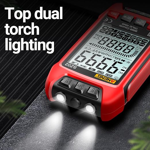 ANENG SZ02 Multimeter,Digital Voltage Tester Meter,TRMS 9999 Counts Voltmeter Measures ac/dc Current,Voltage,NCV,Resistance,Continuity,Capacitance,Diodes,Auto-Ranging Ohm,Amp Electrical Tools