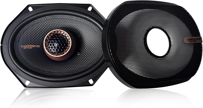 Warzone 2X WZ68PTi 6x8-Inch Super Coaxial Speaker Pair, 4 Ohm, 480W Max, 160W RMS, 92dB Sensitivity, Ferrite Woofer & PEI Dome Tweeter for Pro Car Audio