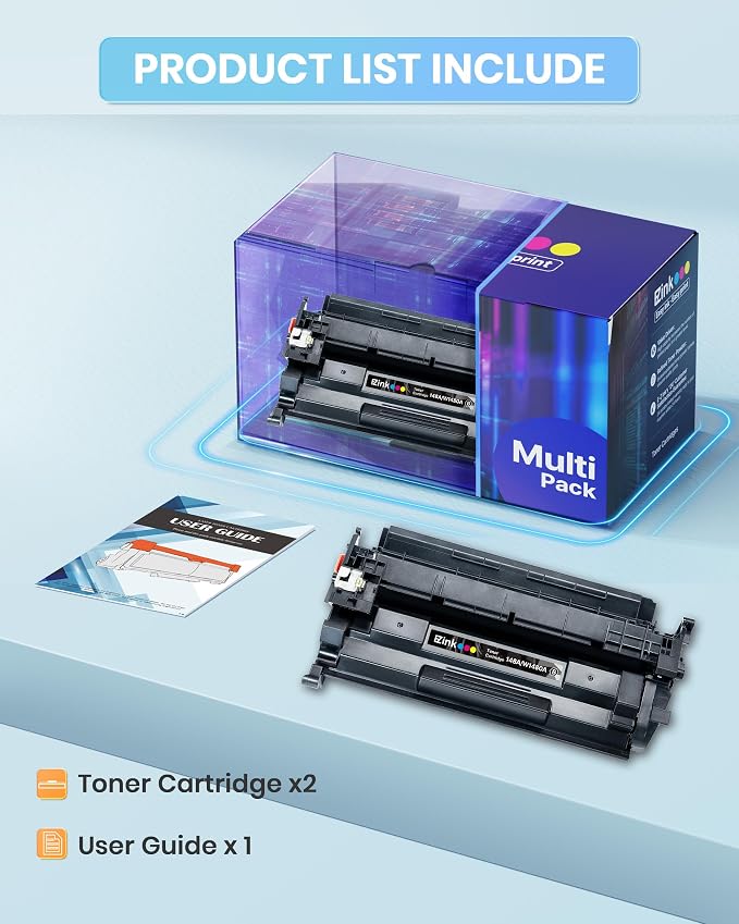 E-Z Ink 148A Toner Cartridge 4001n 4101fdw (with Chip) Replacement for HP 148A Toner Cartridge W1480A 148X W1480X to Use with HP LaserJet Pro 4001n 4101fdw 4001dn 4001dw 4101fdn 4101dw Printer(2Pack)
