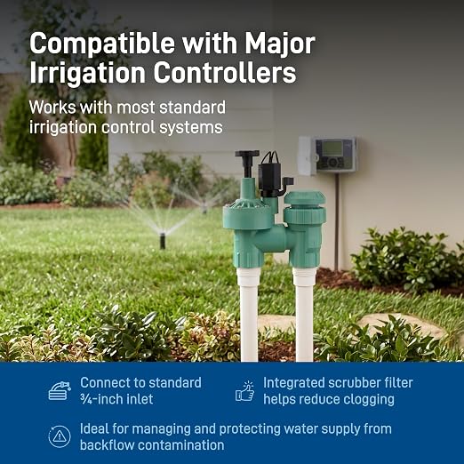 1-Pack Orbit 57623 3/4" FPT 100 Series Anti-Siphon Automatic Sprinkler Valve with Flow Control