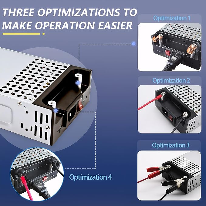 New Upgraded DIY SMPS 110V 230V AC to DC 24V 20A 480W Power Supply Adapter,Converter Power Supply,DC 24V Voltage Transformer for Motor Pump CCTV 3D Printer Air Compressor Led (24V-20A-480W, 24V)