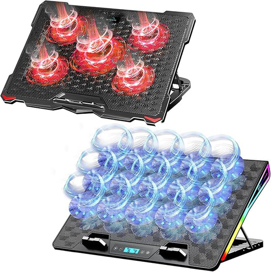 AICHESON S035 Red Laptop Cooler and Gaming Laptop Cooling Stand AA2 Set