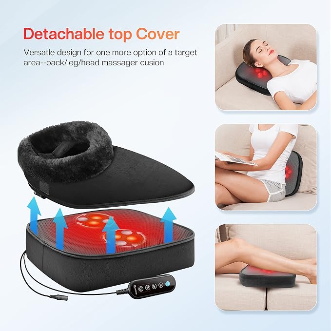 COMFIER 2026 Fathers Day Gift for Dad,Men,Shiatsu Foot Massager with Heat,2-in-1 Foot & Back Massager, Feet Massager Machine for Plantar Fasciitis,Neuropathy, Foot Heater,Electric Foot Warmer