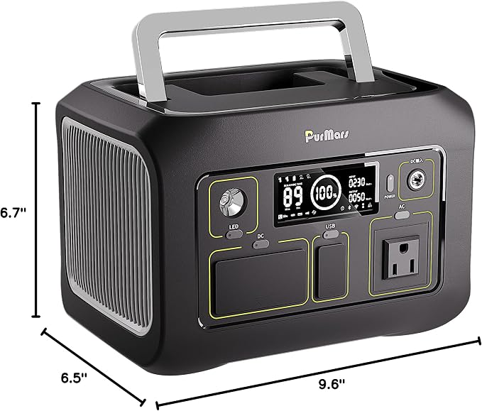 Portable Power Station 300W(Peak 500W),288Wh (90,000mAh) Solar Generator with 110V Pure Sine Wave AC Outlet,lifepo4 battery portable power bank for Outdoor Camping, Traveling,and Emergencies