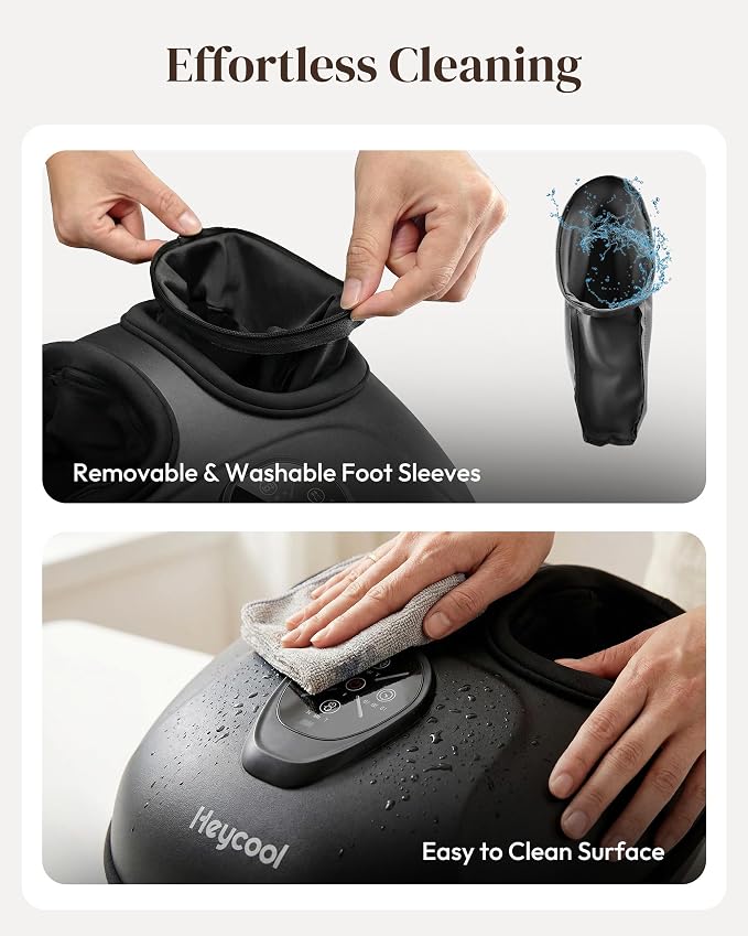 Heycool Shiatsu Foot Massager with Heat and Compression, Deep Kneading Foot Massager Machine for Neuropathy, Remote Control, Large Feet Massager Fits Up to Size 14, Gift for Dad Mom