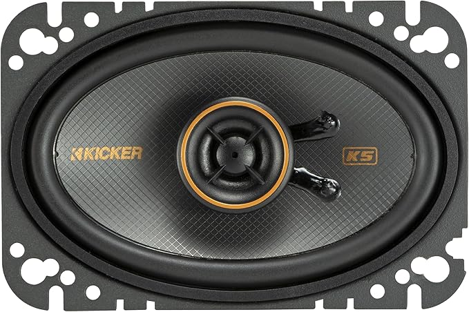 KICKER 51KSC4604 KS-Series 4x6 Coaxial Speakers with .5" tweeters, 4-Ohm, Pair