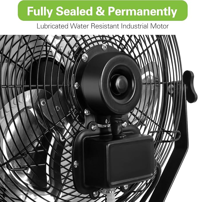 hykolity 5400 CFM 20 in. Outdoor Wall Mount Fan, 3-Speed Industrial Grade High Velocity Outdoor Fans, Waterproof Wall Fan for Patio, Garage, Commercial, and Gazebo - UL Listed, 2 Pack