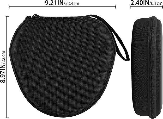 co2CREA Hard Case with Sleep Mode Replacement for Apple AirPods Max 2 / AirPods Max Wireless Over-Ear Headphones (Black Case)