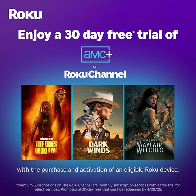 Roku Ultra | The Ultimate Streaming Device 4K/HDR/Dolby Vision/Atmos, Rechargeable Roku Voice Remote Pro, Ethernet Port, Hands-Free Controls, Lost Remote Finder, Free & Live TV