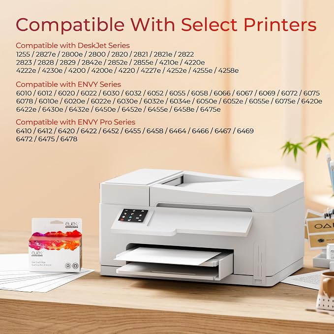 67XL Ink Cartridges Black/Color Combo Pack Compatible for HP Ink 67 67XL Works with HP Deskjet 2700 2700e 2755 2755e 2855e 2800e 2852e 2827e 4100e 4155e 4227e 4255e Envy 6055e 6455e Series (2-Pack)