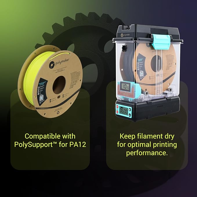 Polymaker Fiberon PPS-GF20 Filament 1.75mm 3kg Spool, Extreme Heat Resistance, Electrically Insulating, UL94 V0 Flame Retardant, Chemical Resistant, Ideal for Housings, Fixtures & Automotive Parts