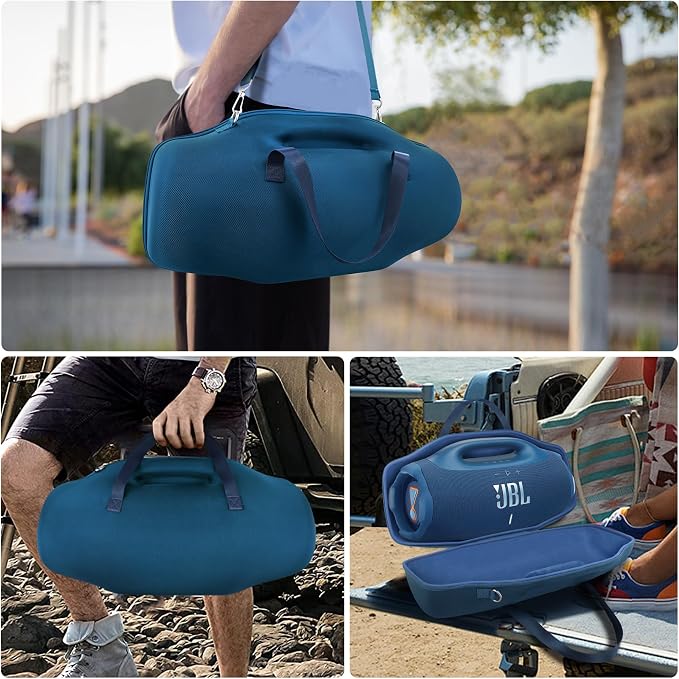 co2CREA Hard Travel case Replacement for JBL Boombox 4 Waterproof Portable Bluetooth Speaker (Blue Case)