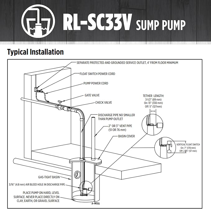Red Lion 1/3 Hp Cast Iron Sump Pump