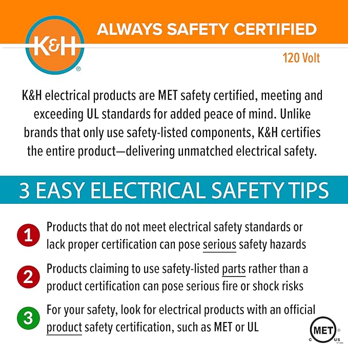 K&H Pet Products Thermal-Bowl Heated Water Bowl for Cats & Dogs Outside, Safety Listed Outdoor Heated Dog Dish for Pets, Automatic No Freeze, Anti Chew Cord - 102 Ounces Stainless 25W