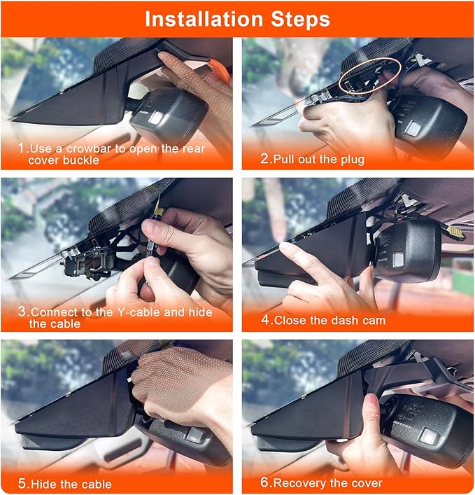 Mangoal Front 4K & Rear 1080p Dash Cam Custom for Ford F150 2015-2020 F250/F350/F450 Super Duty 2017-2019 XLT Lariat King Ranch Raptor Limited Platinum Accessories (Model C), WiFi, App, 128GB Card