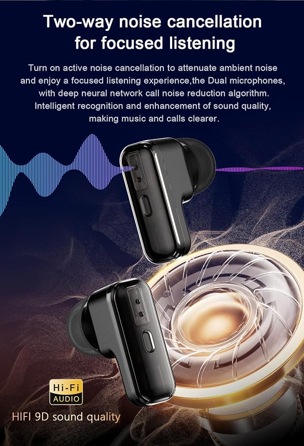 Smart Watch with Earbuds,2.02" HD Screen,2 in 1 Smart Watches for Women,Waterproof Fitness Tracker Watch with Wireless Earphone Compatible for Android iOS with Sports Monitor Sleep