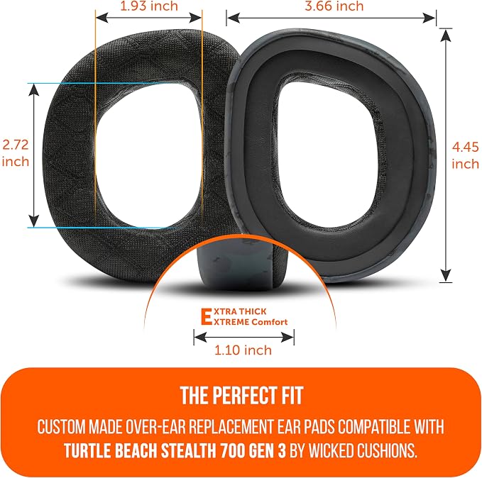 WC Freeze V2 Stealth 700 Gen 3 – Cooling Gel Earpads Compatible with Turtle Beach Stealth 700 Gen 3 by Wicked Cushions | Freeze V2 Cooling Fabric, Enhanced Comfort & Sound Isolation | Black Camo