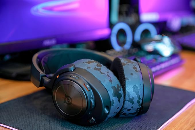WC Freeze Nova Pro Wireless - Cooling Gel Earpads for Arctis Nova Pro Wireless, Nova Elite & Nova Pro Omni (Doesn’t Fit Other Models), by Wicked Cushions, Extra Thick & Comfortable | Black Camo
