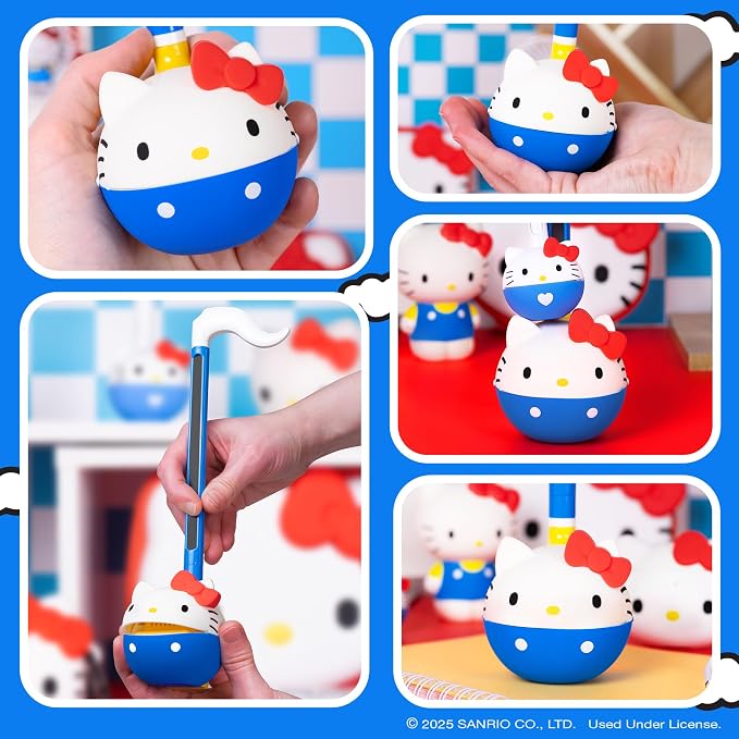 Otamatone Classic Hello Kitty – Officially Licensed Sanrio Electronic Musical Instrument, Portable Synthesizer Toy from Japan by Maywa Denki, Fun Gift for Kids Teens Adults