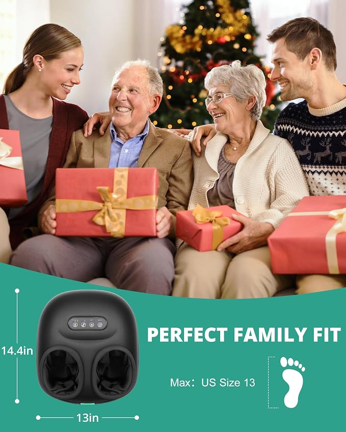 Medcursor Foot Massager Machine with Enhanced Heat, 2026 Upgraded, Deep Kneading & Rolling, Shiatsu Foot Massager for Pain Relief, Tired Feet & Plantar Fasciitis, Gifts for Women & Men, Fits Up to 13"
