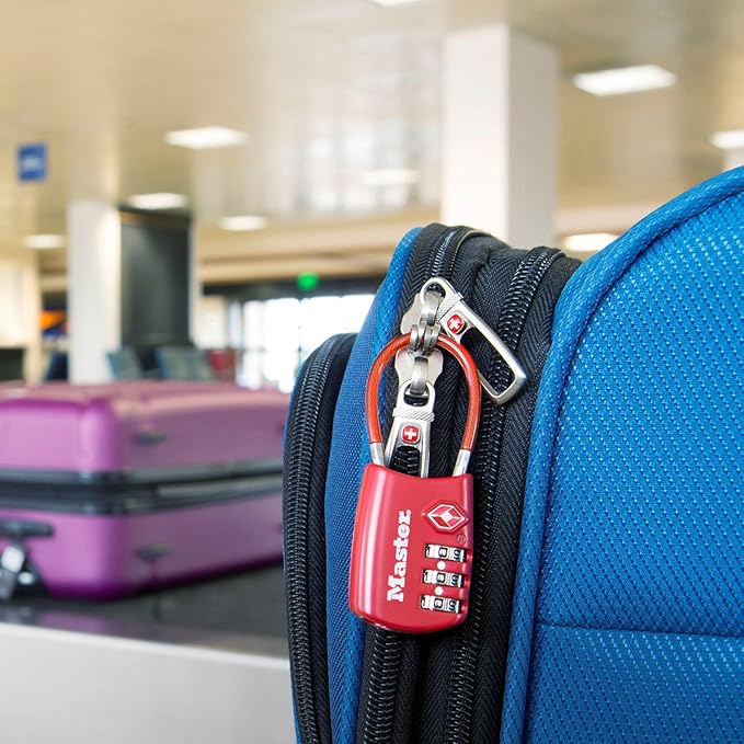 Master Lock 4688D Set Your Own Combination TSA Approved Luggage Lock, 2 Pack, Assorted
