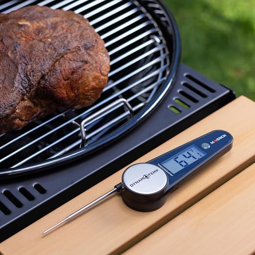 Maverick Dynamo Temp Instant Read Thermometer, No Batteries, Fast 2mm Step-Down Probe, ±1.8°F Accuracy, Magnetic Mount, IP54 Water-Resistant, Folding Design for Cooking & Grilling (DYNT-02)