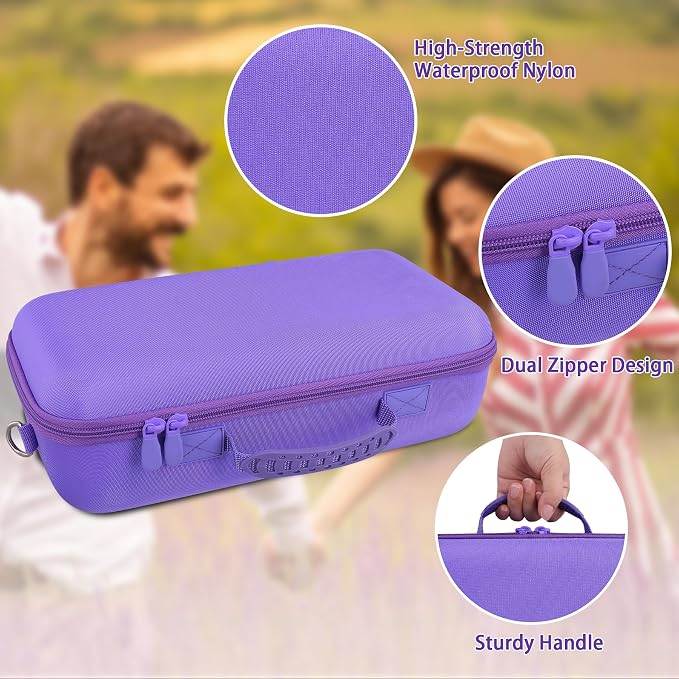 for Bose SoundLink Max Portable Speaker Hard Protective Case, Portable Travel Case Replacement with Shoulder Strap and Handle (Purple Case) - co2CREA