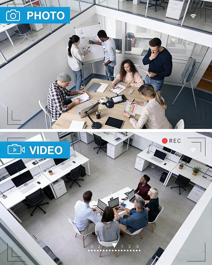 1080P WiFi Home Monitoring Camera, Privacy-Protected Indoor Security Cam with Motion Detection, No Smoke Detection & No Audio Recording