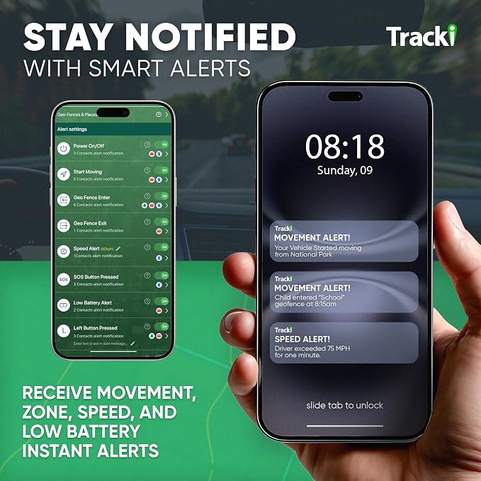 Tracki Mini GPS Tracker, Subscription Required, Cancel Anytime – Universal Compact 4G LTE Tracker for Vehicles (Tracker + 6M Subs.)