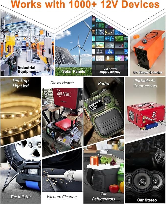 EAGWELL New Version 110V to 12V Converter 12V Power Supply 360W 30A | Universal Switching DC Power Supply for RV, Pump, LED Strip, LCD Monitor,Diesel Heater,3D Printer,CCTV,Computer Project