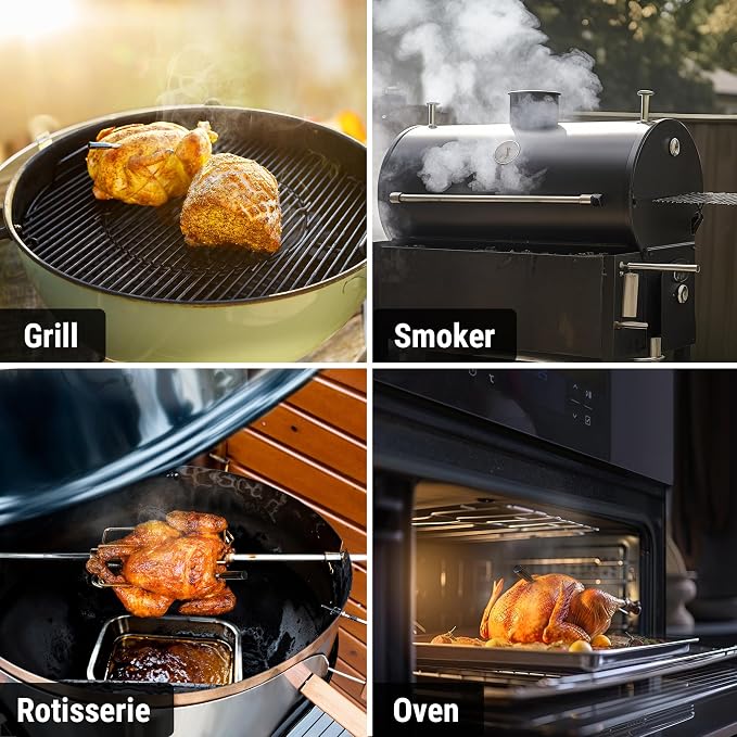 TempPro Upgraded Meat Probe Wireless Meat Thermometer, 500ft Bluetooth Meat Thermometer for Cooking Kitchen Oven Smoker, Rechargeable Meat Probe for Backyard Grill BBQ Gifts(Previously ThermoPro)