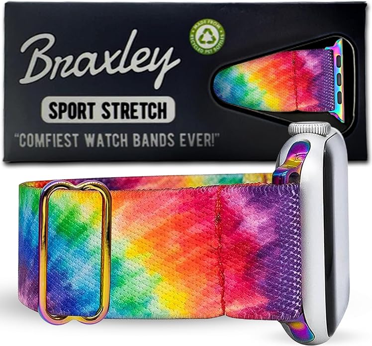 Braxley Bands for Apple Watches - Stretchy and Washable - Adjustable with Apple Watch Bands for Women & Men - Compatible with Apple Watch Series SE Ultra 9 8 7 6 5 4 3 2 1