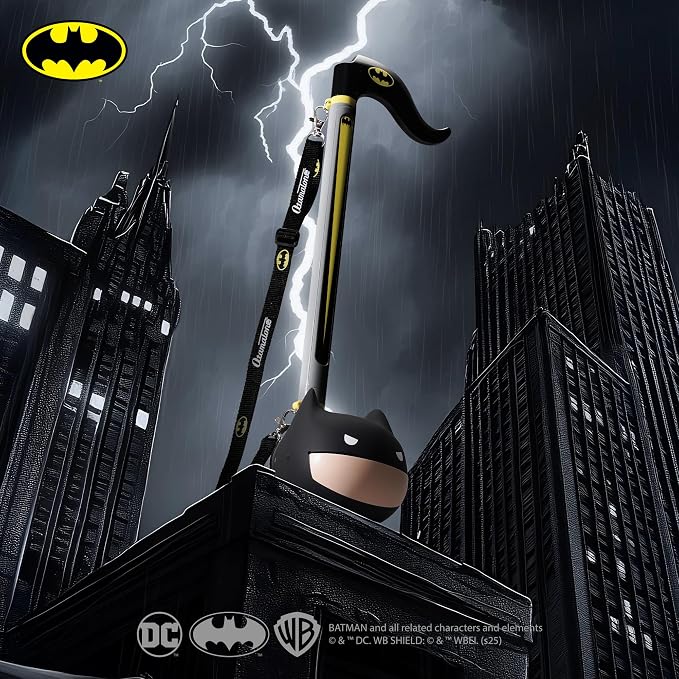 Otamatone Deluxe Batman – DC Comics Electronic Musical Instrument for Adults, Portable Digital Synthesizer with Aux Jack from Japan by Maywa Denki, Cool Unique Gift for Men [English Instructions]
