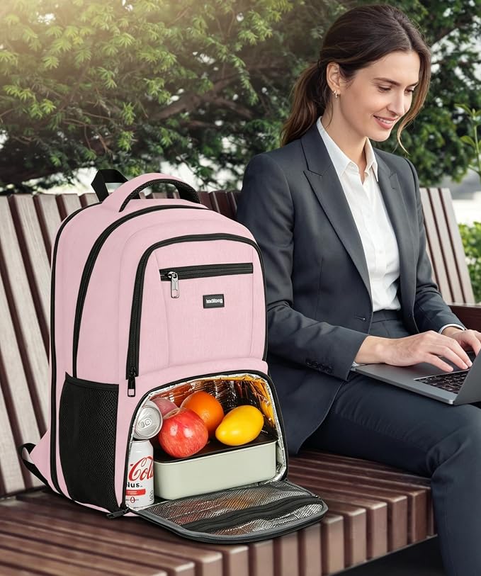 kadilong 17.3 Inch Laptop Backpack for Women Insulated Backpacks with Cooler Compartment,TSA Large Work Business Gym College School Bookbag Lunch Box for Teens Girls,Anti-Theft
